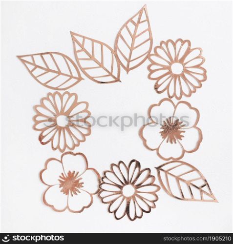 laser cutting flower leaves white background. Beautiful photo. laser cutting flower leaves white background