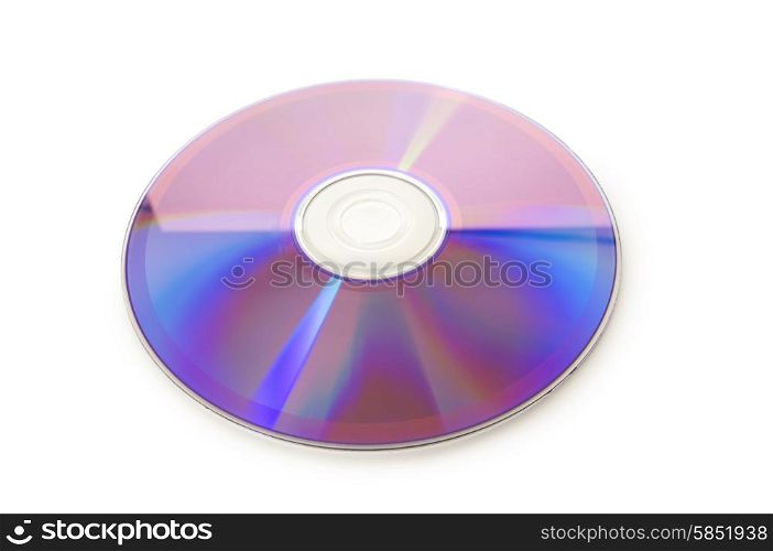 Laser disk isolated on the white background