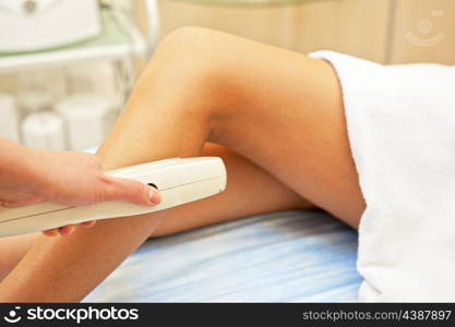 Laser hair removal on ladies legs