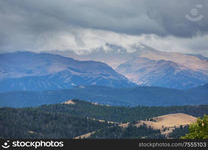 Late Autumn season in mountains