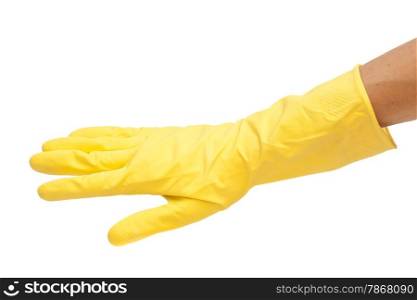 Latex Glove For Cleaning on hand