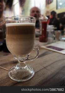 Latte Coffee drink in Coffee Shop