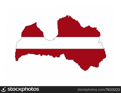 latvia country flag map shape national symbol