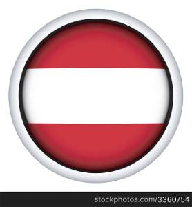 Latvia sphere flag button, isolated vector on white
