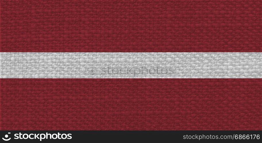 Latvian Flag of Latvia with fabric texture. the Latvian national flag of Latvia, Europe with fabric texture