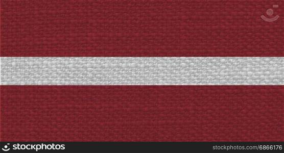 Latvian Flag of Latvia with fabric texture. the Latvian national flag of Latvia, Europe with fabric texture