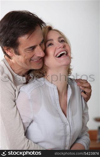 Laughing loving couple