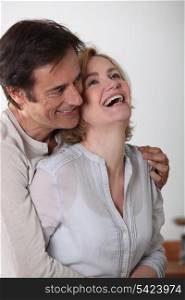 Laughing loving couple