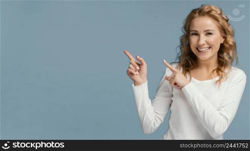 laughing woman pointing 2