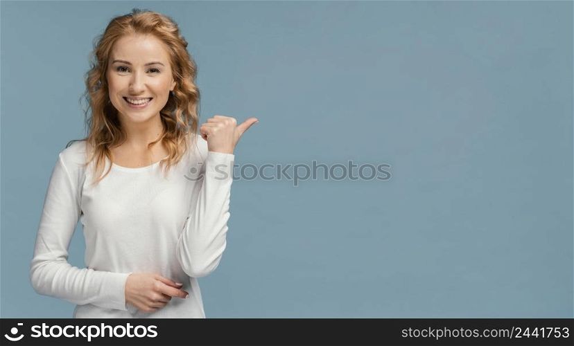 laughing woman pointing 3