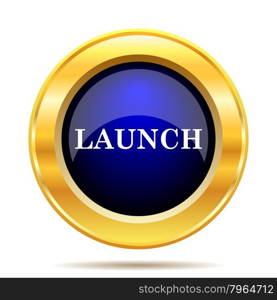 Launch icon. Internet button on white background.