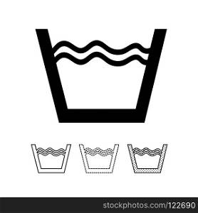 laundry symbol icon vector