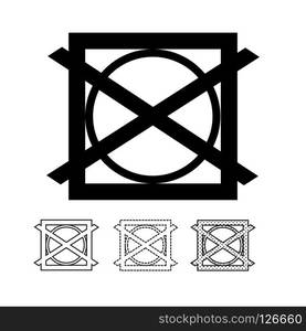 laundry symbol icon vector