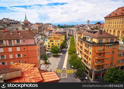 Lausanne city in Switzerland Swiss. Lausanne city in Switzerland Swiss aerial