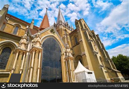 Lausanne city Notre Dame Cathedral in Switzerland. Lausanne city Notre Dame Cathedral in Switzerland Swiss