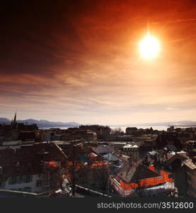 lausanne cityscape close up