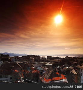 lausanne cityscape close up