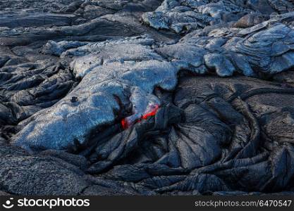 Lava. lava flow on Big Island, Hawaii