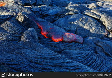 Lava. lava flow on Big Island, Hawaii