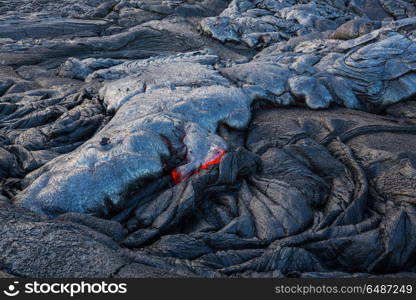 Lava. Lava flow on Big Island, Hawaii