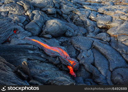 Lava. Lava flow on Big Island, Hawaii