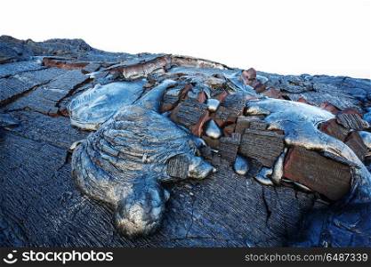 Lava . lava tube on Big island Hawaii, USA