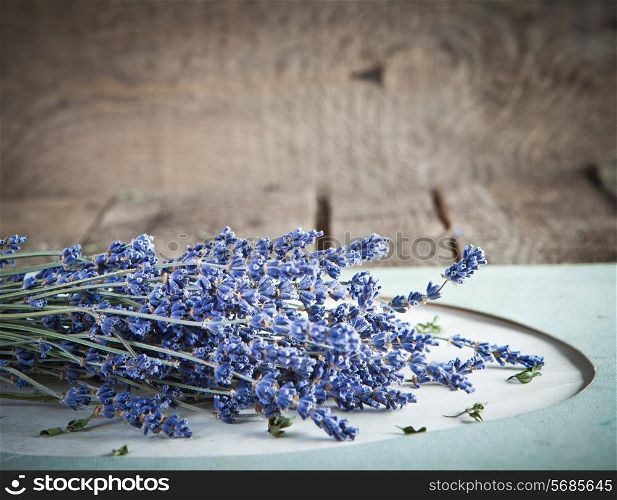 Lavender flowers on vintage background