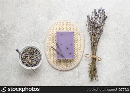 lavender plant soap arrangement