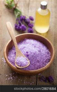 lavender salt and essential oil
