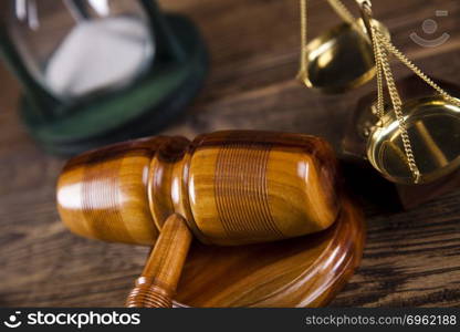Law and justice concept, legal code and scales