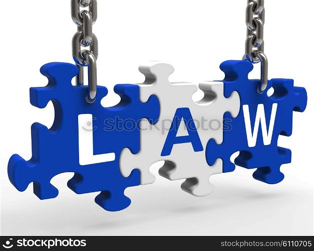 . Law Puzzle Meaning Legally Lawful Statute Or Judicial