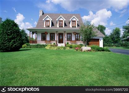 Lawn and large house