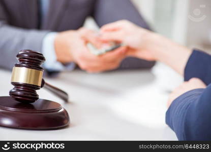 Lawyer being offered bribe for his services