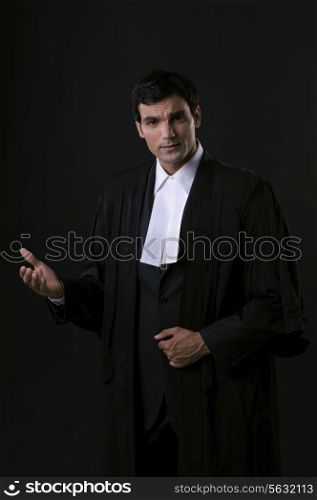 Lawyer gesturing