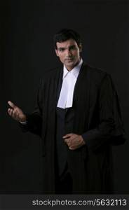 Lawyer gesturing