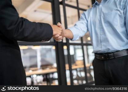Lawyer Legal counsel Businessman shaking hands successful making a deal. mans handshake. Business partnership meeting concept