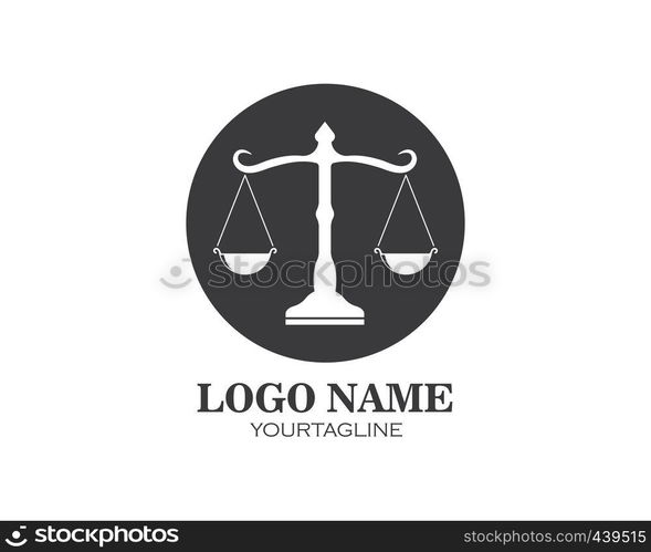 lawyer logo vector template design illustration