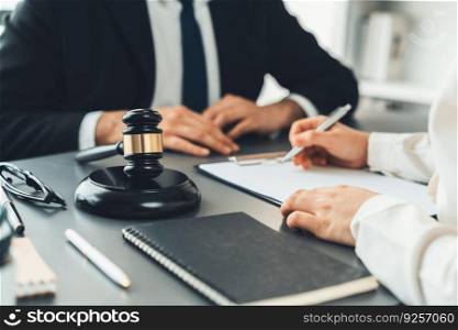 Lawyer signing contract, professional lawyer in law firm office drafting legal document or contract agreement ensuring lawful protection for client&rsquo;s disputes as fairness advocate concept. Equilibrium. Lawyers signing contract in law firm office concept. Equilibrium