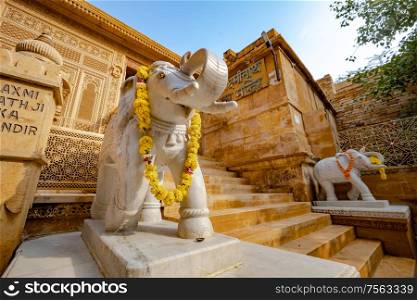 Laxminath temple of Jaisalmer, dedicated to the worship of the gods Lakshmi and Vishnu. Jaisalmer Fort is situated in the city of Jaisalmer, in the Indian state of Rajasthan.