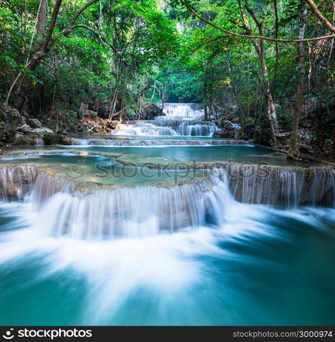 Layer of waterfall at Huay Mae Khamin