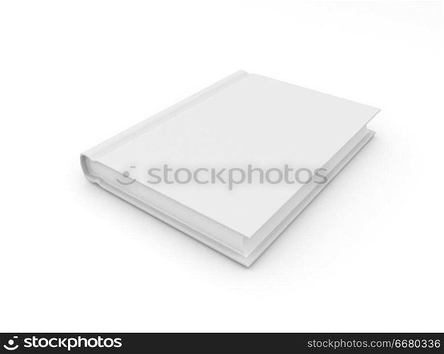 Layout book with cover on white background. 3d render illustration.. Layout book with cover on white background. 