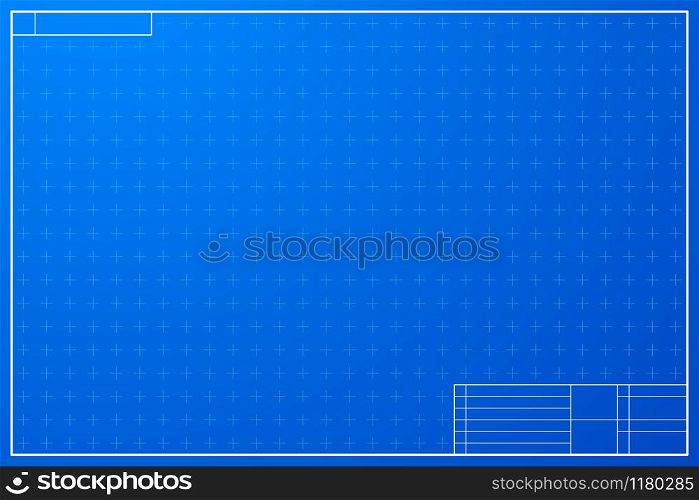 Layout template in blueprint style with marks. Layout template in blueprint style