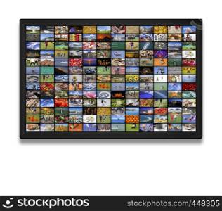 LCD TV panels as Video wall with colorful images