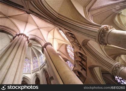 Le Mans St-Julien cathedral choir and ambulatory vaults, Le Mans, Sarthe, France