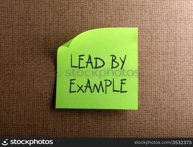 Lead by example
