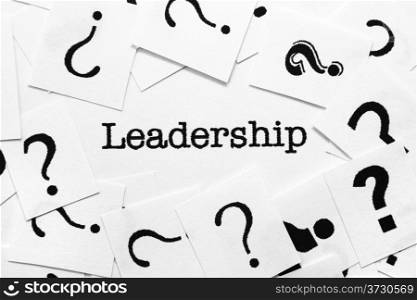 Leadership and question mark