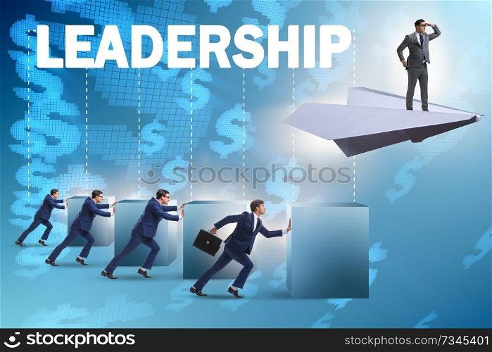 Leadership concept with various business people