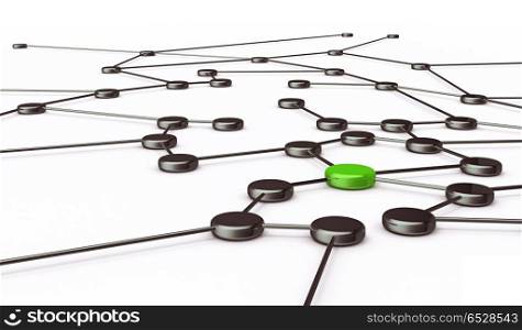 Leadership connection 3d rendering. Leadership connection. White isolated 3d rendering background. Leadership connection 3d rendering