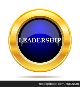 Leadership icon. Internet button on white background.