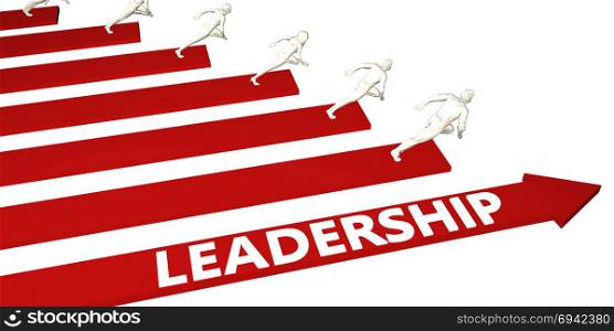 Leadership Information and Presentation Concept for Business. Leadership Information